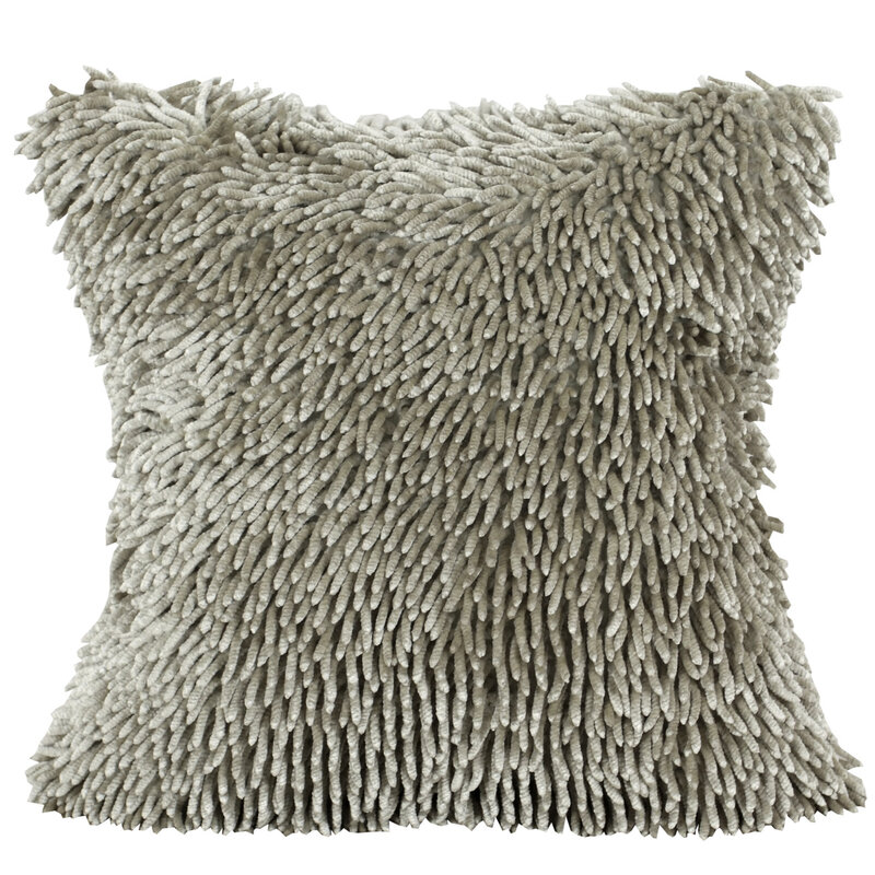Poszewka Shaggy beżowa 40 x 40 cm – wprowadzi ciepło