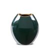 Wazon ceramiczny Amora2 zielony 19 x 12 x 35 cm – na suszone kwiaty
