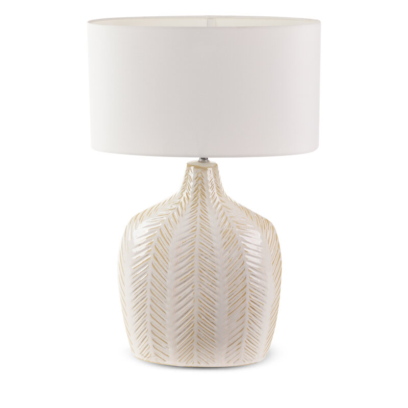 Lampa stołowa Liza kremowa 38 x 58 cm – subtelne oświetlenie