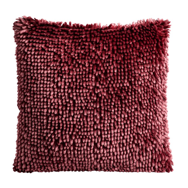 Poszewka Shaggy ciemnobordowa 40 x 40 cm – doda przytulności