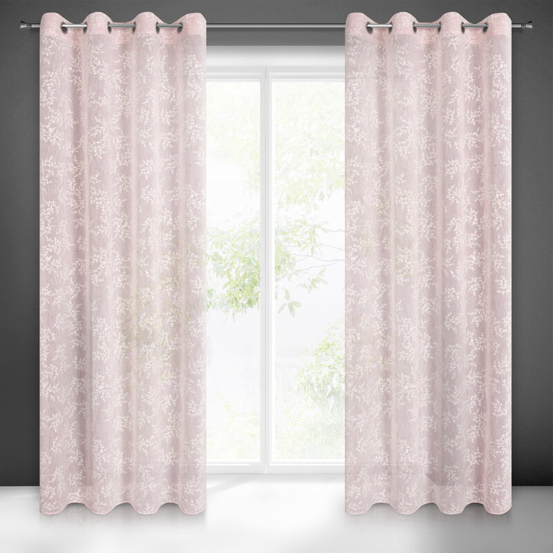 Zasłona gotowa Amber pudrowy róż 140 x 250 cm – wprowadza spokój