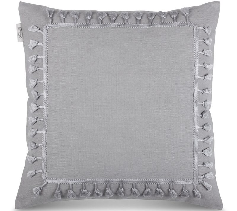 Poszewka boho szara 45 x 45 cm – wprowadza modny akcent
