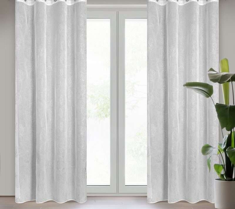 Zasłona gotowa Lori biała 140 x 250 cm – rozświetla wnętrze