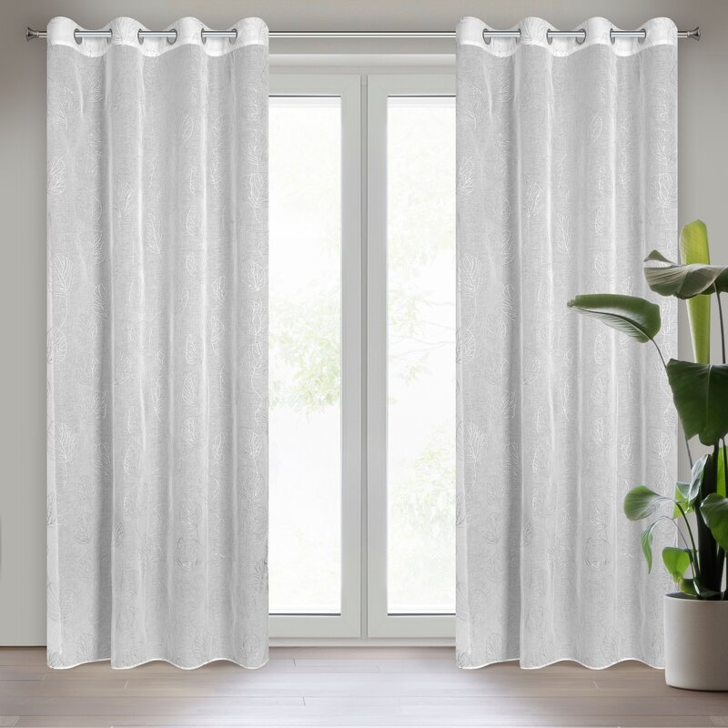 Zasłona gotowa Lori biała 140 x 250 cm – rozświetla wnętrze