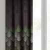 Zasłona gotowa czarna 140 x 250 cm – zaciemniająca welwetowa