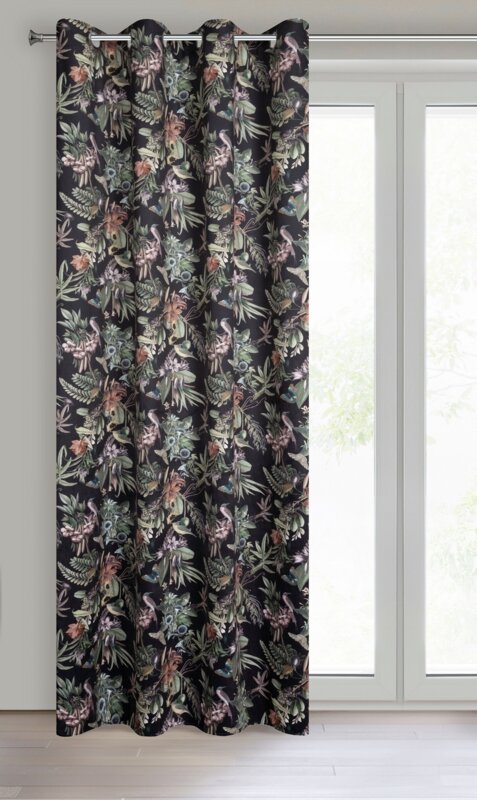 Zasłona gotowa Becky czarna 140 x 250 cm – zaciemnia pomieszczenie