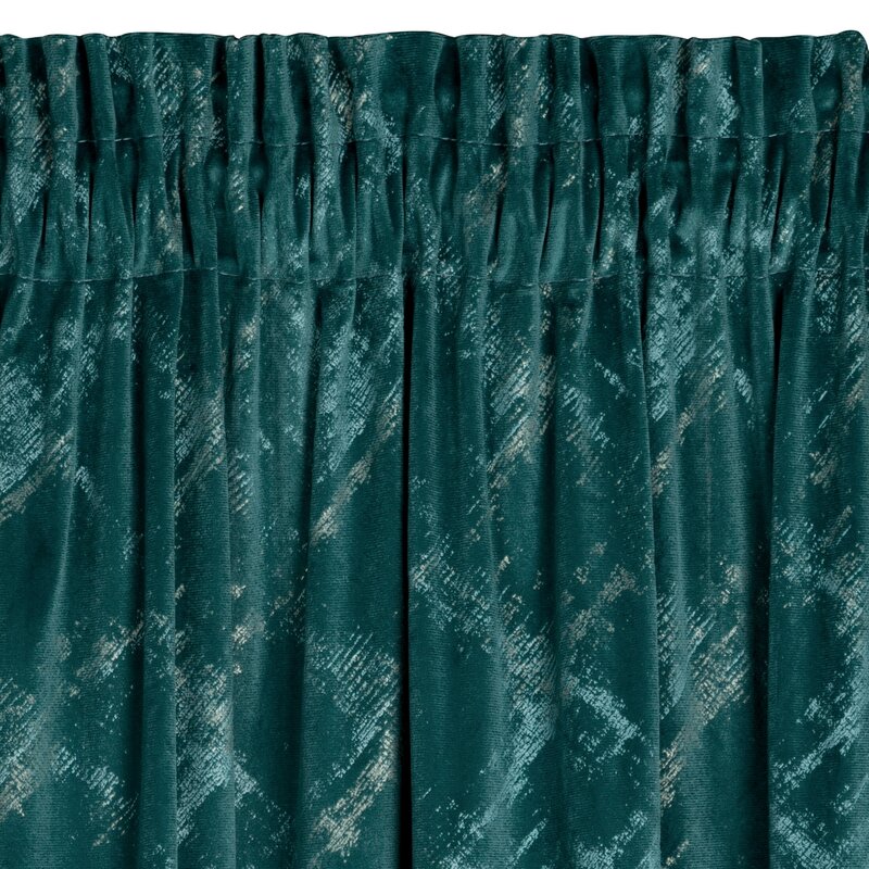 Zasłona welwetowa Adria turkusowa 140 X 270 cm – miękki welwet