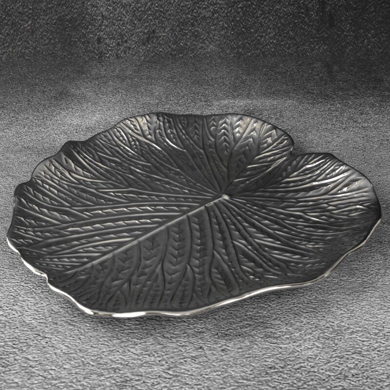 Patera dekoracyjna Kalina srebrna O 33 x 2 cm – subtelny blask