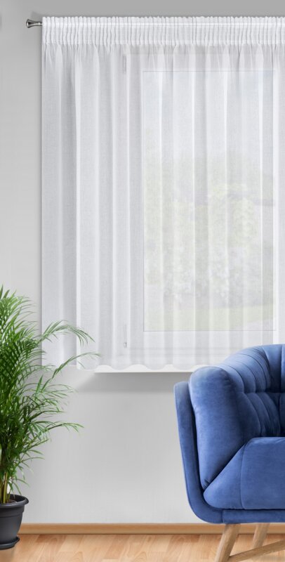Firana gotowa Elpidia biała 350 x 150 cm – subtelnie rozjaśnia