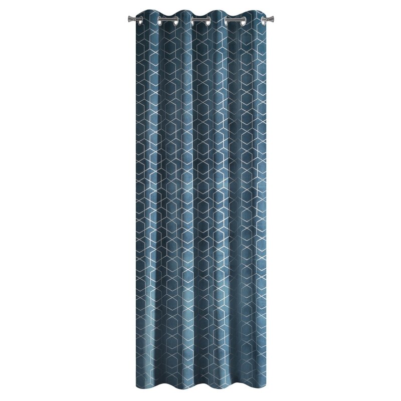 Zasłona gotowa Mandi granatowa 135 x 250 cm – subtelnie rozprasza światło