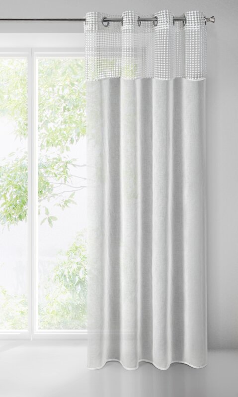 FIRANA GOTOWA GRACE 135 X 250 CM BIAŁY