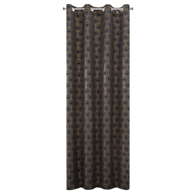 Zasłona gotowa Kaja czarna 135 x 250 cm – zaciemnienie sypialni