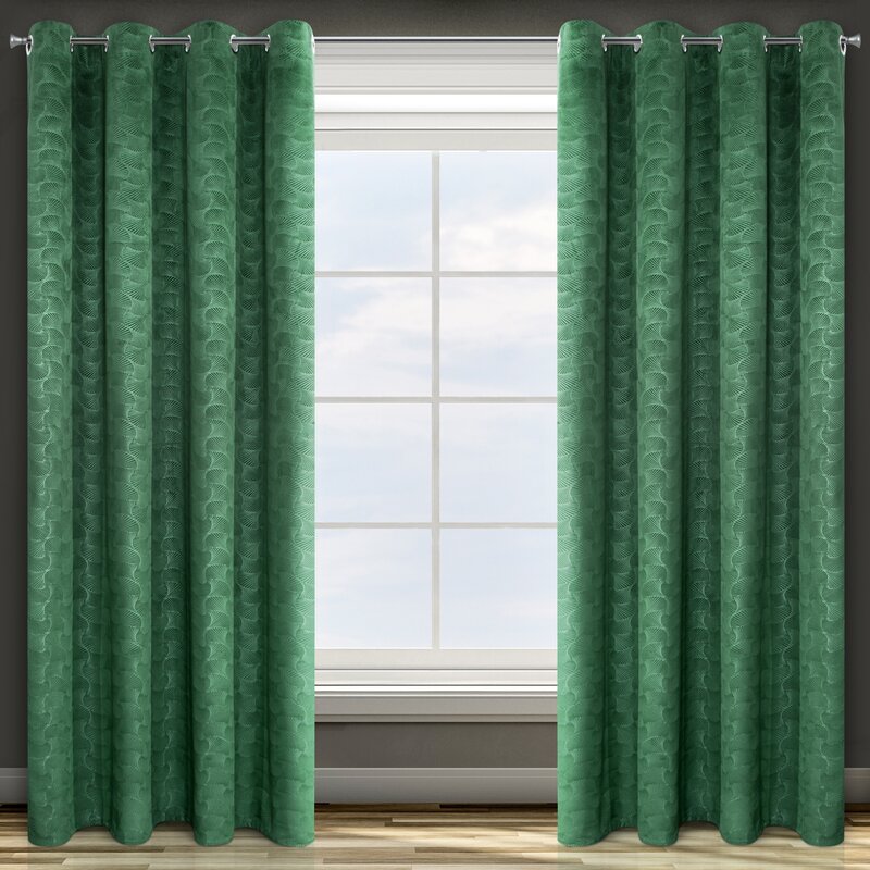 Zasłona gotowa D91 zielona 140 x 250 cm – dodaje przytulności