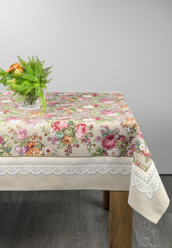 Obrus gobelinowy Oliwkowy 140x180 cm – doda szyku jadalni