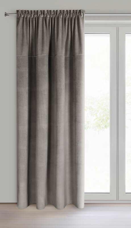 Zasłona gotowa MILO popielata 140 X 300 cm – do salonu i sypialni