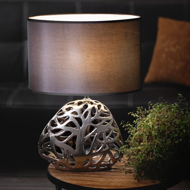 LAMPA DEKORACYJNA DAKOTA (3) O 37 X 52 CM SREBRNY