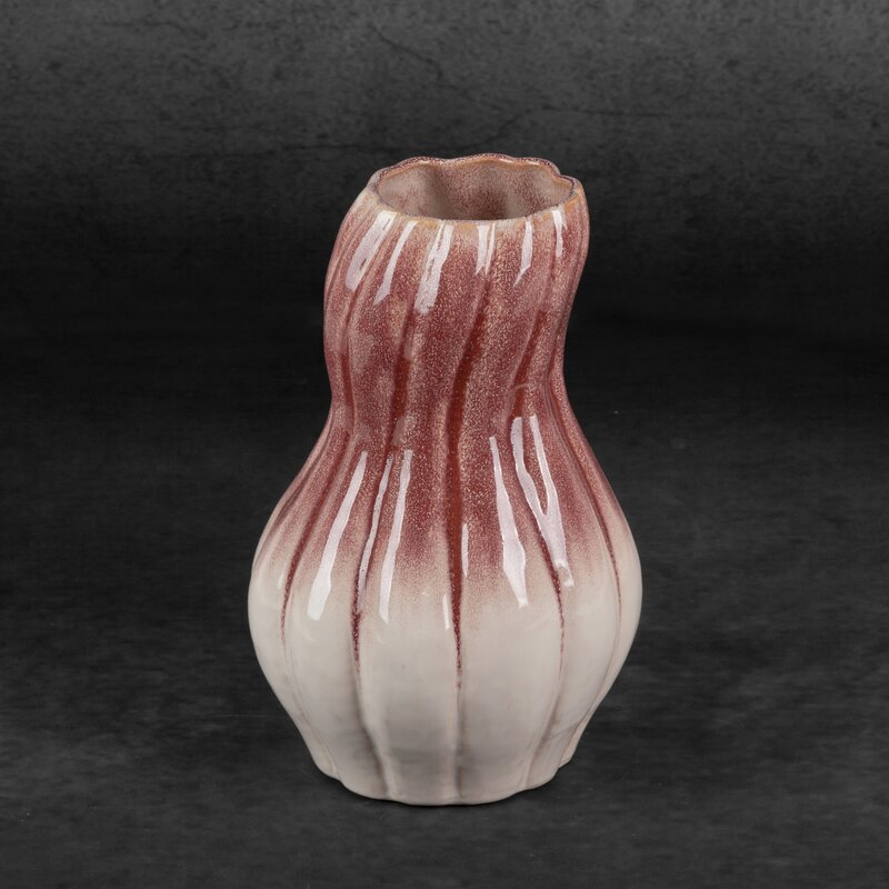 Wazon ceramiczny Evita kremowy 16 x 25 cm – do dekoracji stołu