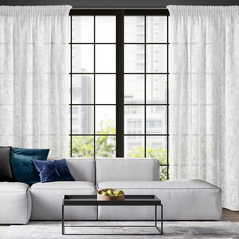 Zasłona gotowa Liren biała 140 x 270 cm – rozjaśnia wnętrze