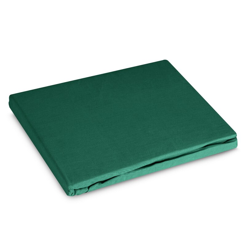 Prześcieradło z gumką butelkowa zieleń 100 x 200 x 30 cm – miękkie i trwałe