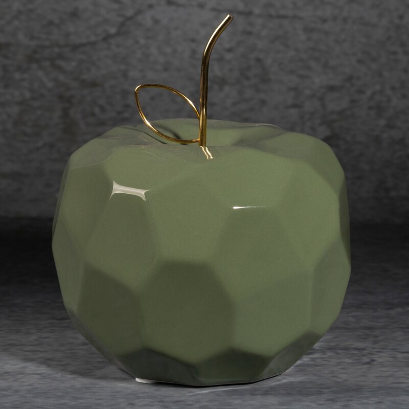 FIGURKA DEKORACYJNA APEL 16 X 16 X 13 CM ZIELONY