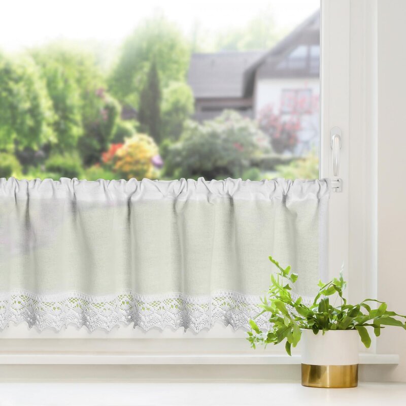 Firana gotowa Clarie biała 150 x 30 cm – subtelnie dekoruje