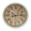 Zegar ścienny okrągły czarny 40 x 7 cm – stylowa dekoracja do salonu
