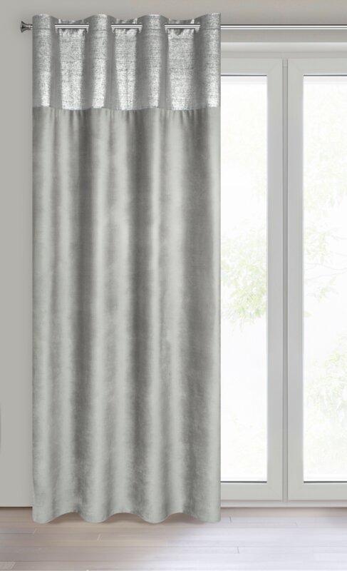 Zasłona gotowa Peri srebrna 140 x 250 cm – rozświetla wnętrze