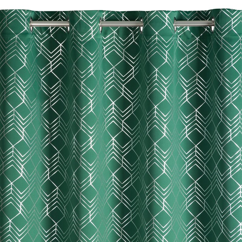 Zasłona gotowa zielona 140 x 250 cm – zapewnia zaciemnienie