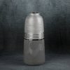 Wazon ceramiczny Neli srebrny fi 15 x 36 cm – na susze i kwiaty