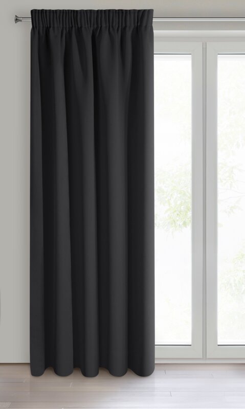 Zasłona gotowa D91 Parisa czarna 140 x 270 cm – pełna prywatność