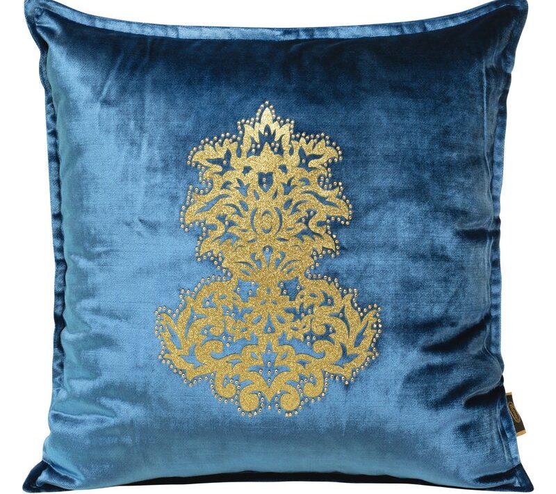 Poszewka Velvet Niebieska 45 x 45 cm – doda blasku wnętrzu
