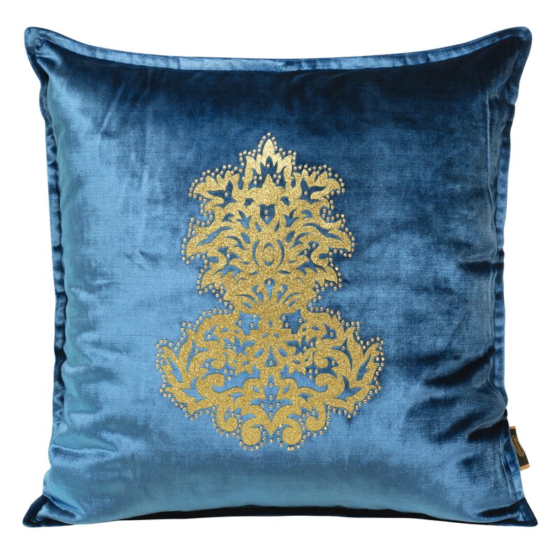 Poszewka Velvet Niebieska 45 x 45 cm – doda blasku wnętrzu