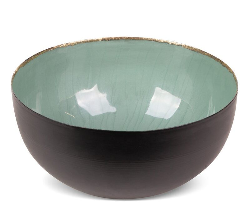 Misa metalowa Dora czarna fi 20 x 9 cm – stylowa dekoracja