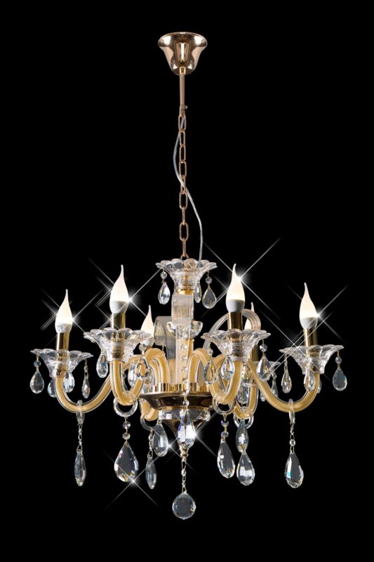 Lampa sufitowa Glitter złota O 70 x 52 cm – rozświetli wnętrze blaskiem