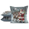Poszewka świąteczna GOB/CHP popielata 45X45 cm – elegancka dekoracja