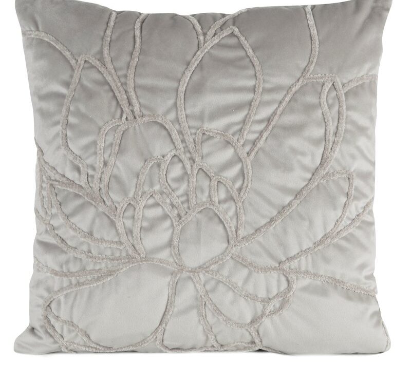 Poszewka velvet Sandi srebrna 45 x 45 cm – doda przytulności