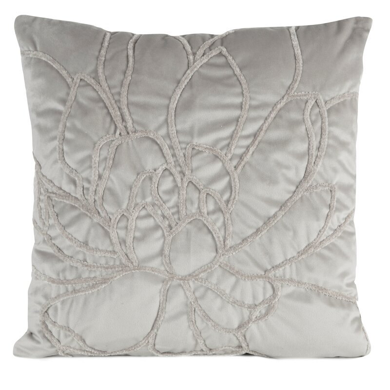 Poszewka velvet Sandi srebrna 45 x 45 cm – doda przytulności