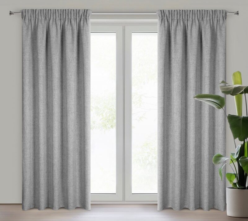 Zasłona gotowa Jula2 srebrna 140 x 270 cm – zapewnia prywatność