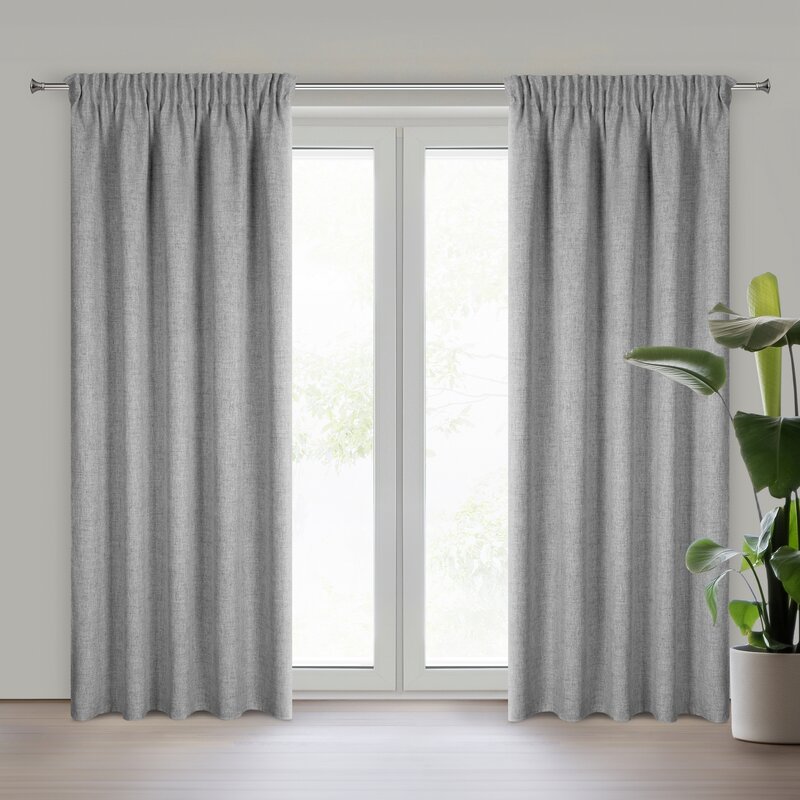Zasłona gotowa Jula2 srebrna 140 x 270 cm – zapewnia prywatność