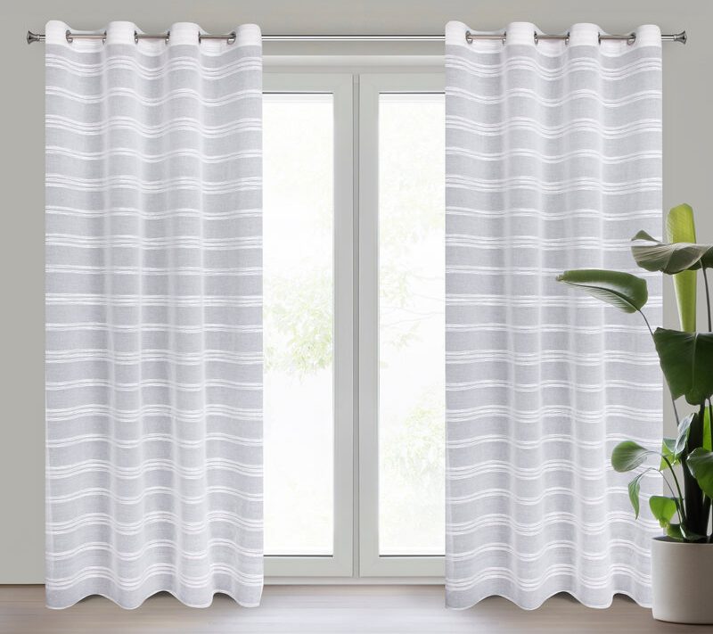 Firana gotowa DOLY biała 140 X 250 cm – lekka i świeża