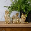 Figurka dekoracyjna kot Haris złota 6 X 7 X 15 CM – urocza ozdoba domu