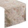 Obrus żakard ISLA ciemnobeżowy 40 x 140 cm – doda ciepła wnętrzu