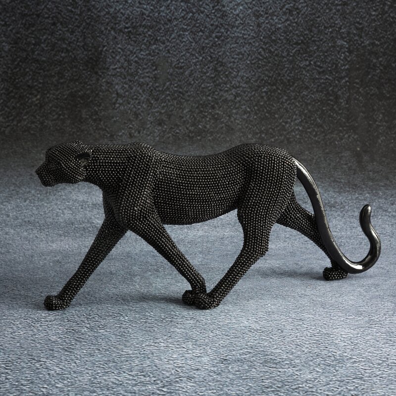 Figurka ceramiczna Eldo czarna 6 x 31 x 15 cm – ozdoba salonu
