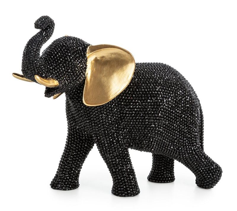 Figurka ceramiczna Eldo czarna 12 x 24 x 19 cm – doda blasku wnętrzu