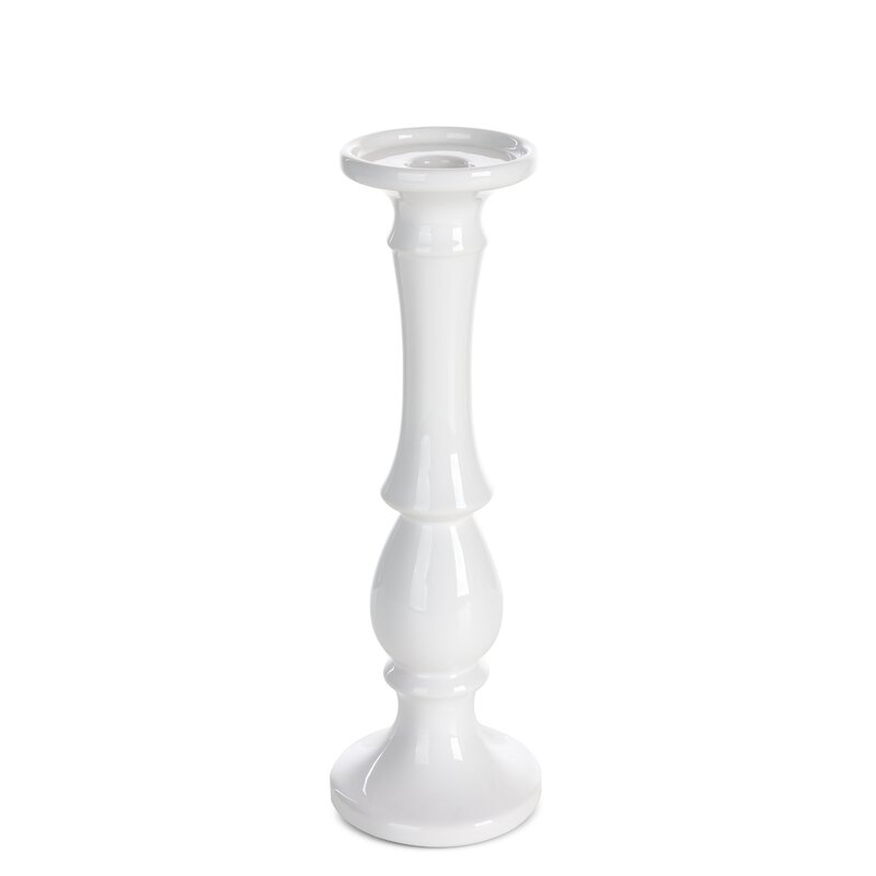 Świecznik ceramiczny Joly biały 10 x 32 cm – doda ciepła wnętrzu