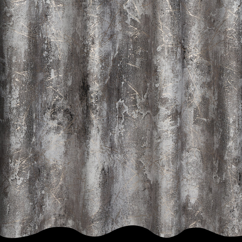 Zasłona gotowa stalowa 140 x 250 cm – zaciemniająca i stylowa