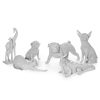 Figurka dekoracyjna Eldo srebrna 16 X 11 X 26 cm – do salonu i sypialni