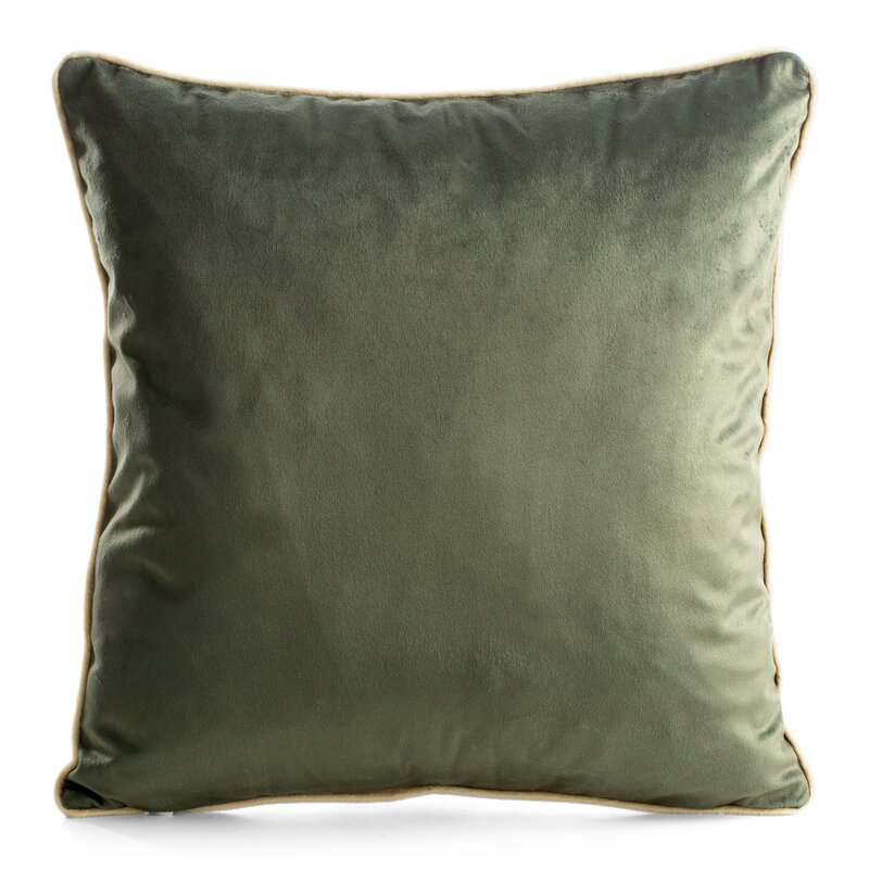 Poszewka welwetowa 213 oliwkowa 46 X 45 cm – miękka w dotyku