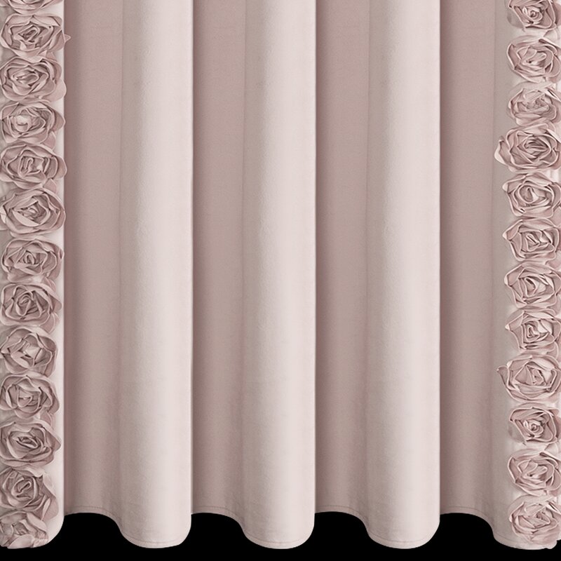 ZASŁONA GOTOWA ROSES 14 NA TAŚMIE 140 X 270 CM PUDROWY