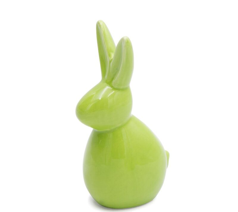 Figurka wielkanocna zając zielony 10x7x18 cm – doda wiosennej radości